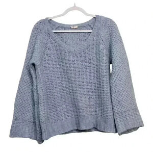 Moth Anthropologie Chunky Knit Sweater Size Large Wool Mohair Preppy Classic